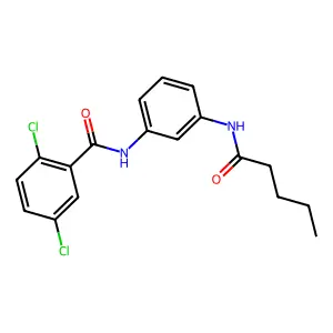2,5-dichloro-N-[3-(pentanoylamino)phenyl]benzamide structure