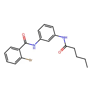 2-bromo-N-[3-(pentanoylamino)phenyl]benzamide structure