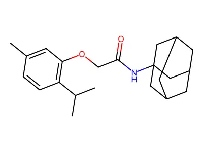 N-(1-adamantyl)-2-(5-methyl-2-propan-2-ylphenoxy)acetamide structure