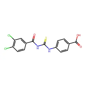4-[(3,4-Dichlorobenzoyl)carbamothioylamino]benzoic acid structure