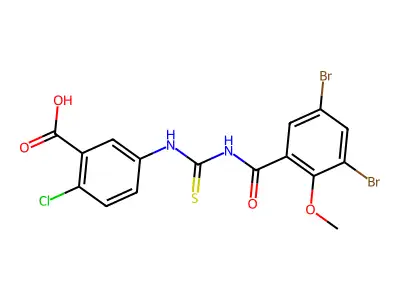 2-CHLORO-5-[[[ AMINO]THIOXOMETHYL]AMINO]-BENZOICACID structure