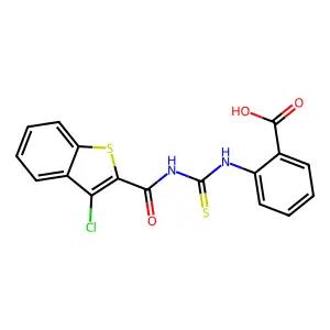 2-[[[[carbonyl]amino]thioxomethyl]amino]-benzoicacid structure