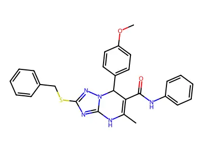 2-(BENZYLSULFANYL)-7-(4-METHOXYPHENYL)-5-METHYL-N-PHENYL-4H,7H-[1,2,4]TRIAZOLO[1,5-A]PYRIMIDINE-6-CARBOXAMIDE structure