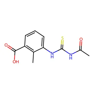 3-[(Acetylcarbamothioyl)amino]-2-methylbenzoic acid structure