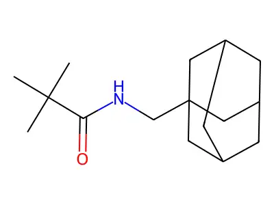 N-(1-adamantylmethyl)-2,2-dimethylpropanamide structure