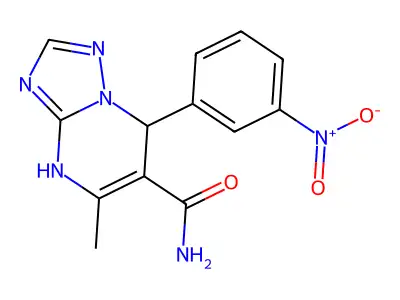 5-METHYL-7-(3-NITROPHENYL)-4H,7H-[1,2,4]TRIAZOLO[1,5-A]PYRIMIDINE-6-CARBOXAMIDE structure