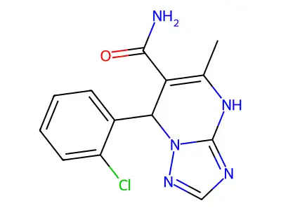 7-(2-chlorophenyl)-5-methyl-4,7-dihydro[1,2,4]triazolo[1,5-a]pyrimidine-6-carboxamide structure