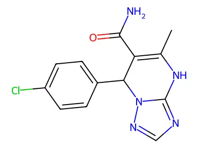 7-(4-chlorophenyl)-5-methyl-4H,7H-[1,2,4]triazolo[1,5-a]pyrimidine-6-carboxamide structure