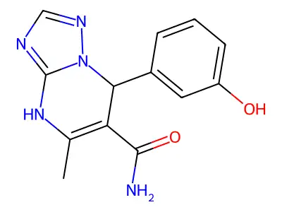 7-(3-hydroxyphenyl)-5-methyl-4,7-dihydro-[1,2,4]triazolo[1,5-a]pyrimidine-6-carboxamide structure
