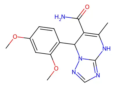 7-(2,4-dimethoxyphenyl)-5-methyl-4,7-dihydro[1,2,4]triazolo[1,5-a]pyrimidine-6-carboxamide structure