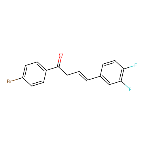 (E)-1-(4-bromophenyl)-4-(3,4-difluorophenyl)but-3-en-1-one structure