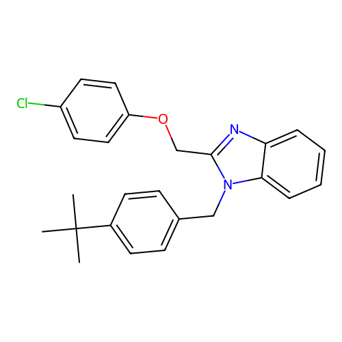 1-(4-tert-butylbenzyl)-2-[(4-chlorophenoxy)methyl]-1H-benzimidazole structure