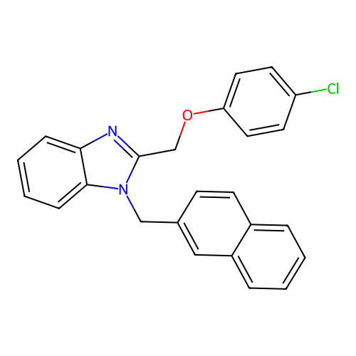 4-Chloro-1-{[1-(2-naphthylmethyl)benzimidazol-2-yl]methoxy}benzene structure