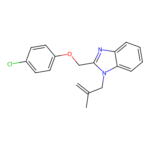 4-Chloro-1-{[1-(2-methylprop-2-enyl)benzimidazol-2-yl]methoxy}benzene structure