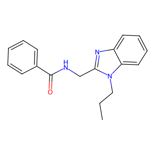 N-[(1-propyl-1H-benzimidazol-2-yl)methyl]benzamide structure