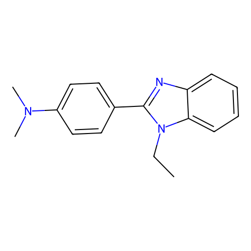 4-(1-ethylbenzimidazol-2-yl)-N,N-dimethylaniline structure