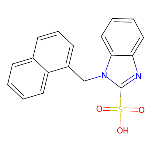 1-Naphthalen-1-ylmethyl-1H-benzoimidazole-2-sulfonic acid structure