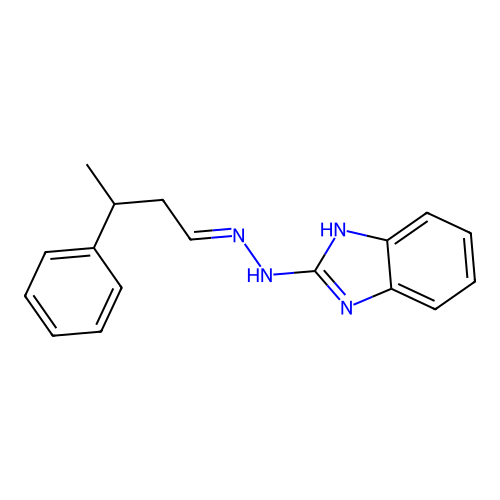 2-[(2E)-2-(3-phenylbutylidene)hydrazinyl]-1H-benzimidazole structure