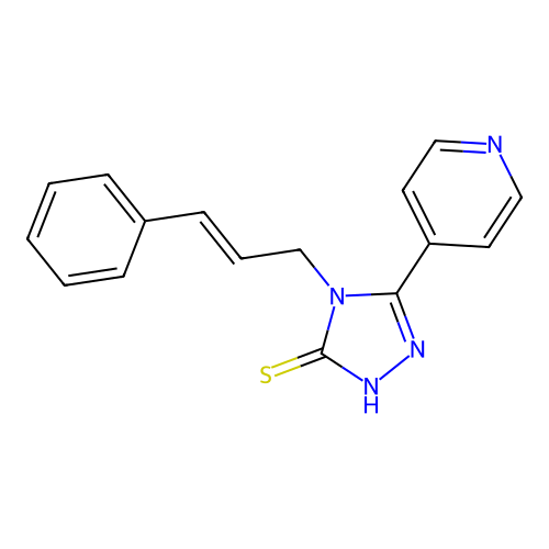 4-cinnamyl-5-(pyridin-4-yl)-4H-1,2,4-triazole-3-thiol structure