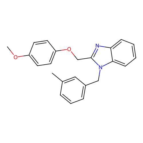 2-[(4-methoxyphenoxy)methyl]-1-(3-methylbenzyl)-1H-benzimidazole structure