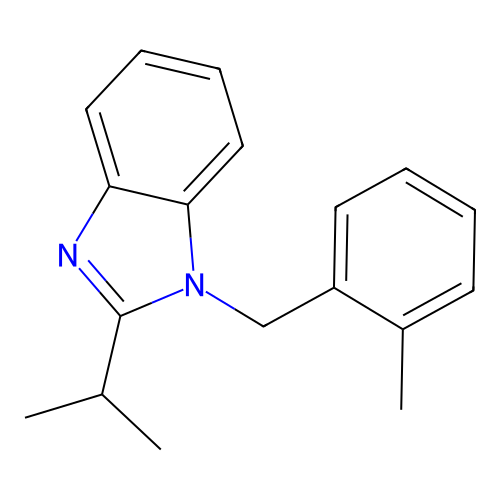 2-isopropyl-1-(2-methylbenzyl)-1H-benzimidazole structure