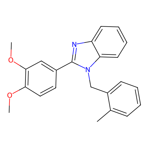 2-(3,4-dimethoxyphenyl)-1-(2-methylbenzyl)-1H-benzimidazole structure