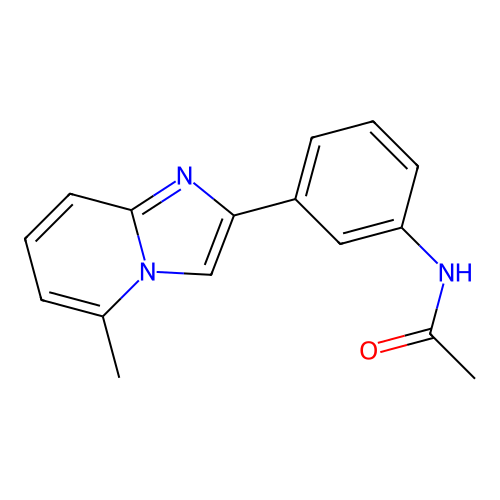 N-(3-{5-Methylimidazo[1,2-A]pyridin-2-YL}phenyl)acetamide structure