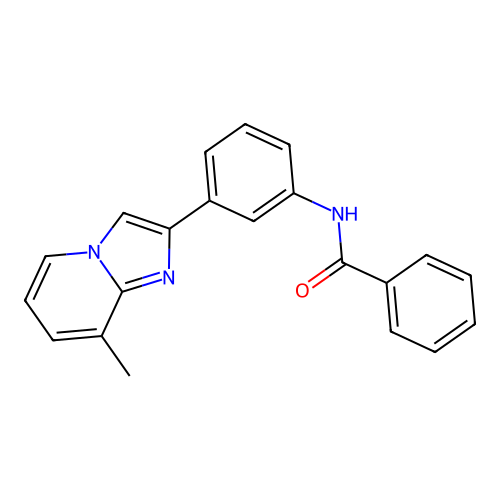 N-(3-(8-methylimidazo[1,2-a]pyridin-2-yl)phenyl)benzamide structure
