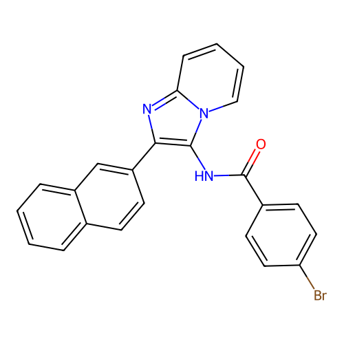 4-bromo-N-(2-(naphthalen-2-yl)imidazo[1,2-a]pyridin-3-yl)benzamide structure