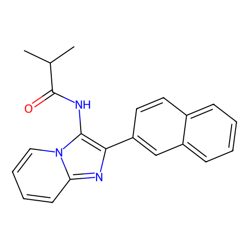 2-methyl-N-[2-(naphthalen-2-yl)imidazo[1,2-a]pyridin-3-yl]propanamide structure
