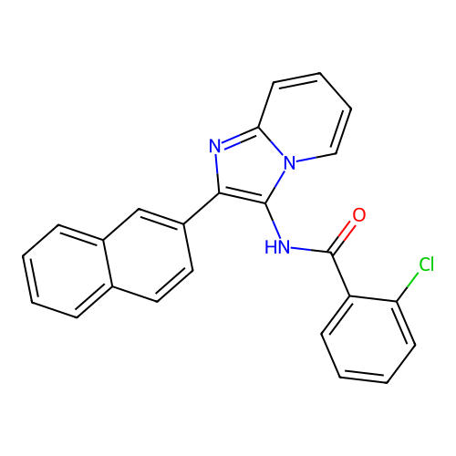 2-chloro-N-(2-(naphthalen-2-yl)imidazo[1,2-a]pyridin-3-yl)benzamide structure