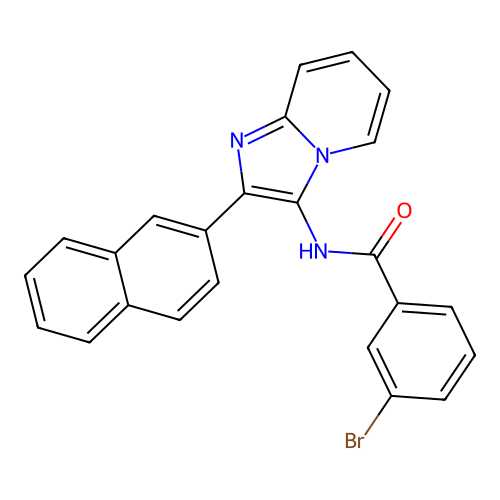 3-bromo-N-(2-(naphthalen-2-yl)imidazo[1,2-a]pyridin-3-yl)benzamide structure