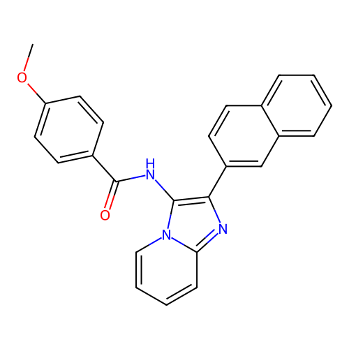 4-methoxy-N-(2-(naphthalen-2-yl)imidazo[1,2-a]pyridin-3-yl)benzamide structure