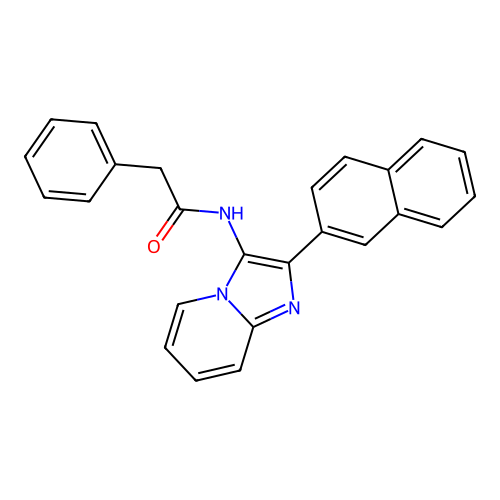N-(2-(naphthalen-2-yl)imidazo[1,2-a]pyridin-3-yl)-2-phenylacetamide structure