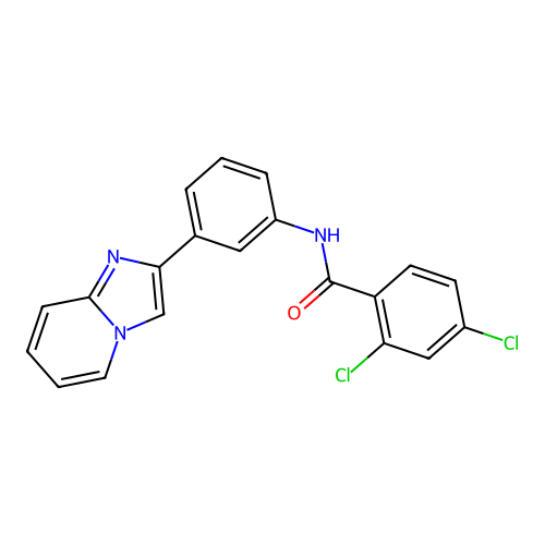 2,4-dichloro-N-(3-(imidazo[1,2-a]pyridin-2-yl)phenyl)benzamide structure