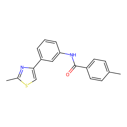 4-methyl-N-[3-(2-methyl-1,3-thiazol-4-yl)phenyl]benzamide structure