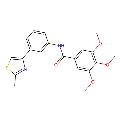 3,4,5-trimethoxy-N-[3-(2-methyl-1,3-thiazol-4-yl)phenyl]benzamide structure