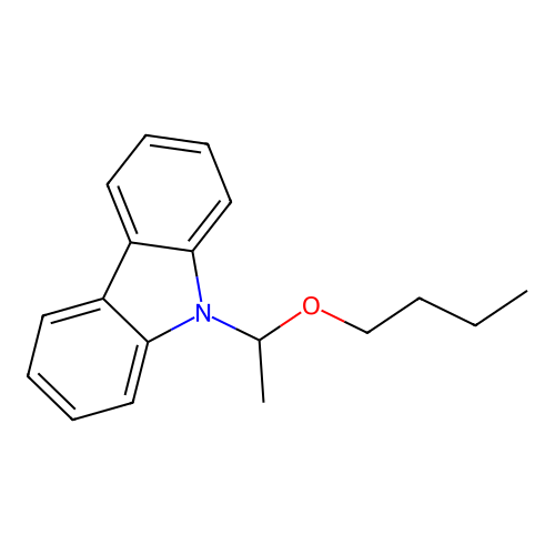 9-(1-butoxyethyl)-9H-carbazole structure