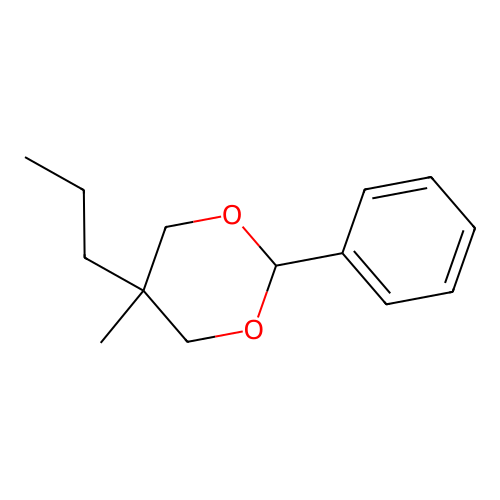 5-Methyl-2-phenyl-5-propyl-1,3-dioxane structure