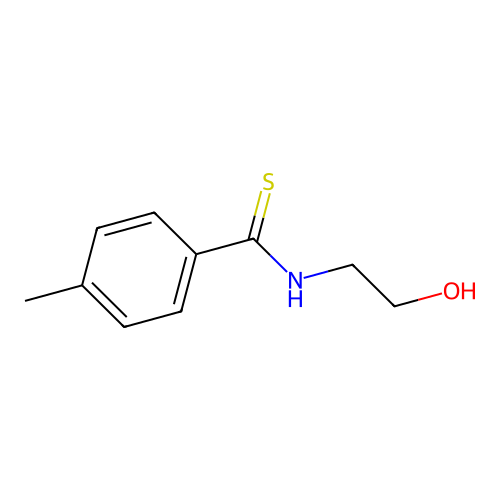 N-(2-hydroxyethyl)-4-methylbenzenecarbothioamide structure
