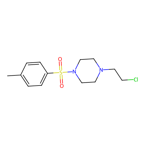 1-Chloro-2-[4-(4-methylphenylsulfonyl)piperazin-1-yl]ethane structure