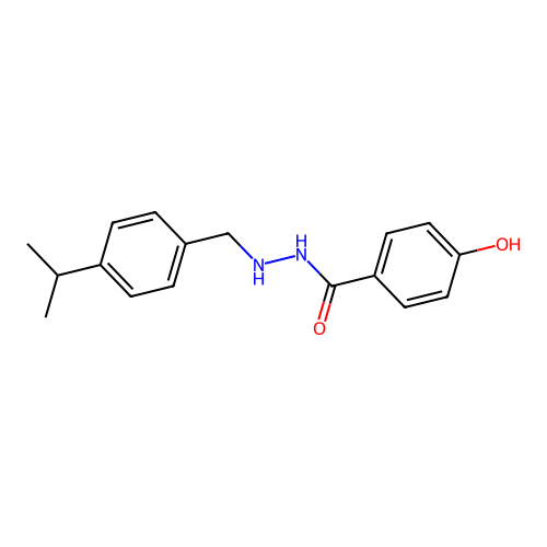 4-Hydroxy-N'-(4-isopropylbenzyl)benzohydrazide structure