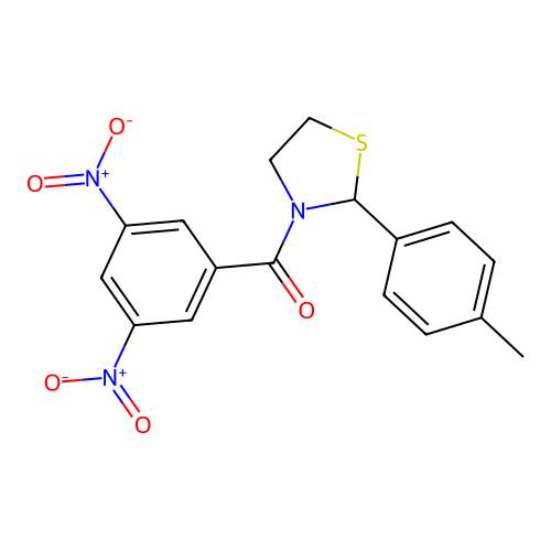 (3,5-Dinitrophenyl)[2-(4-methylphenyl)-1,3-thiazolidin-3-yl]methanone structure