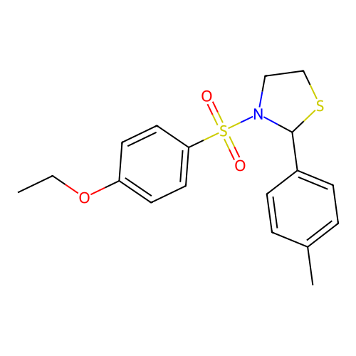 3-[(4-Ethoxyphenyl)sulfonyl]-2-(4-methylphenyl)-1,3-thiazolidine structure