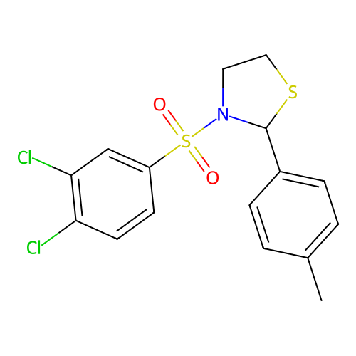 3-[(3,4-Dichlorophenyl)sulfonyl]-2-(4-methylphenyl)-1,3-thiazolidine structure
