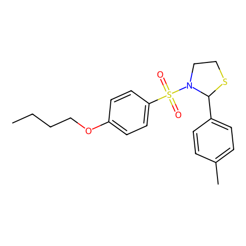3-[(4-Butoxyphenyl)sulfonyl]-2-(4-methylphenyl)-1,3-thiazolidine structure
