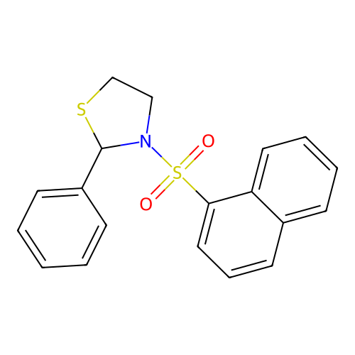 3-Naphthalen-1-ylsulfonyl-2-phenyl-1,3-thiazolidine structure