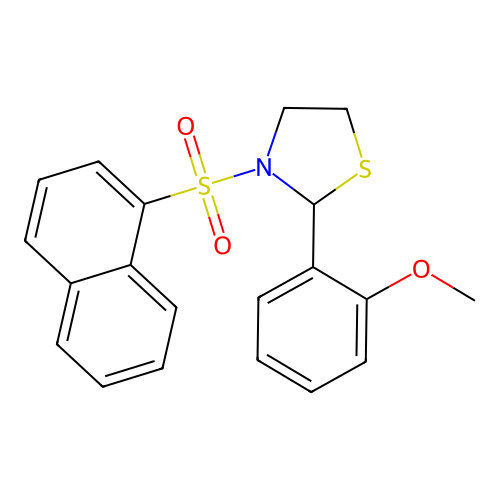 2-(2-Methoxyphenyl)-3-naphthalen-1-ylsulfonyl-1,3-thiazolidine structure