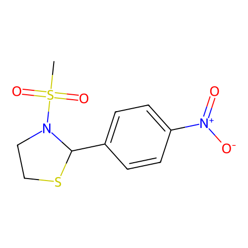 3-(Methylsulfonyl)-2-(4-nitrophenyl)-1,3-thiazolidine structure