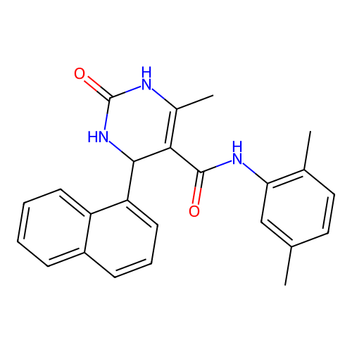 N-(2,5-dimethylphenyl)-2-hydroxy-4-methyl-6-(naphthalen-1-yl)-1,6-dihydropyrimidine-5-carboxamide structure